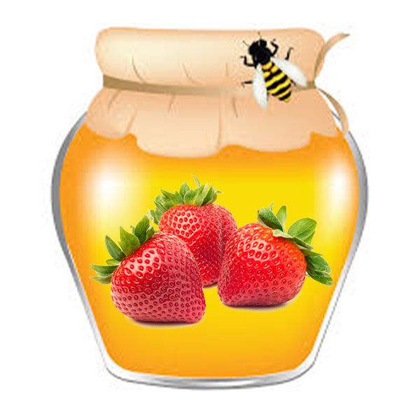 Cream-honey with strawberries - 0.55 liters
