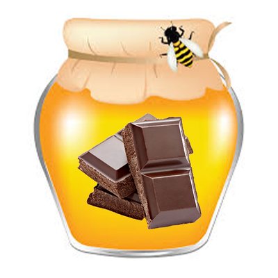 Крем-мед темний шоколад - 0,55 літра КМ-01 фото