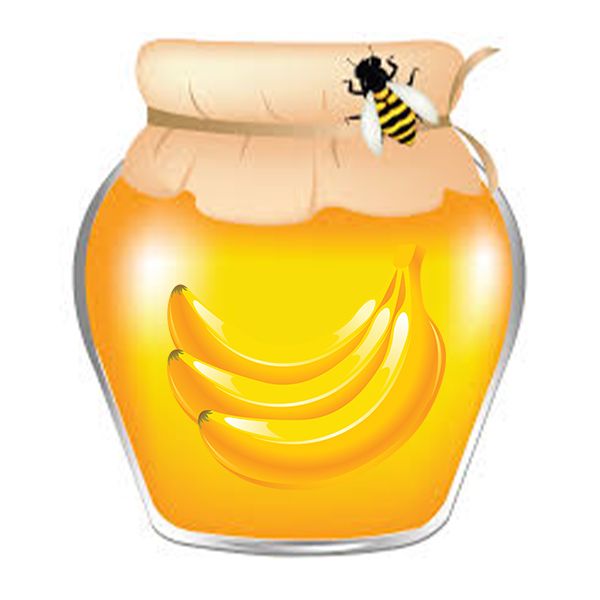 Cream-honey with banana - 0.55 liters