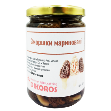 Мариновані зморшки (Morchella esculenta Pers.) 500мл ГЗМ-03 — Dikoros