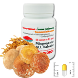 Microdosing ALL Inclusive Red toadstool + Comb hedgehog + Cordyceps military 60 capsules of 0.5 g МАІ-6005 фото — Dikoros