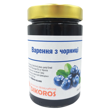 Wild blueberry jam (Vaccínium) 300ml ВЧ-03 — Dikoros