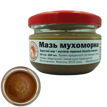 Ointment badger fat + amanita 100 ml МБЖ-100 — Dikoros